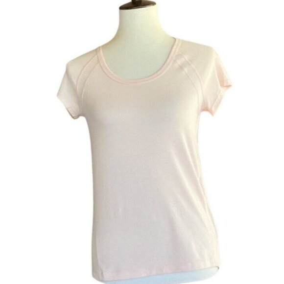 Zella Womens Light Coral Crew Neck Breathable Power Tee Size XS - Picture 10 of 12